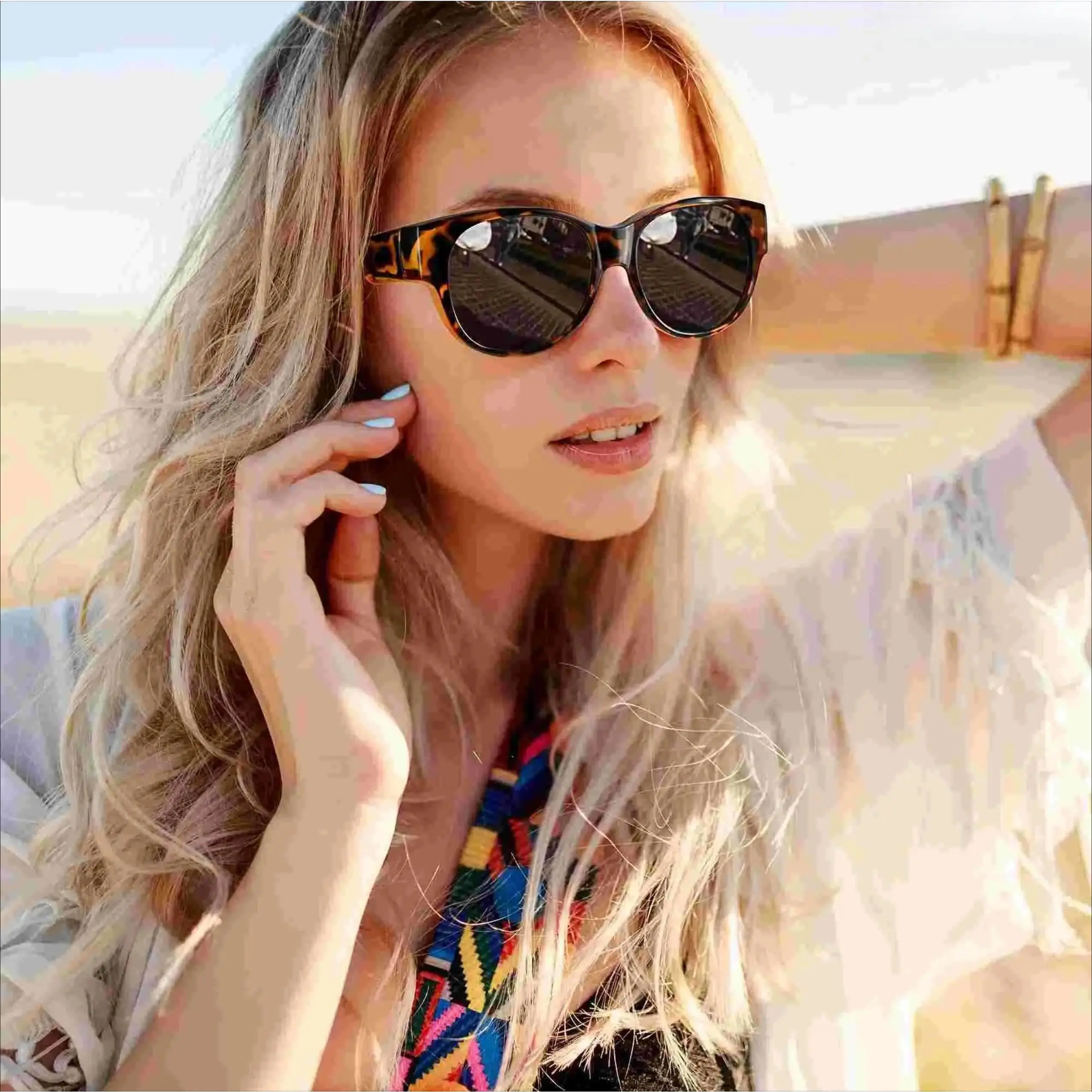 Fit Over Sunglasses for Women, Polarized Clip-On Style Shades for Prescription Glasses, UV400 Driving & Outdoor Protection