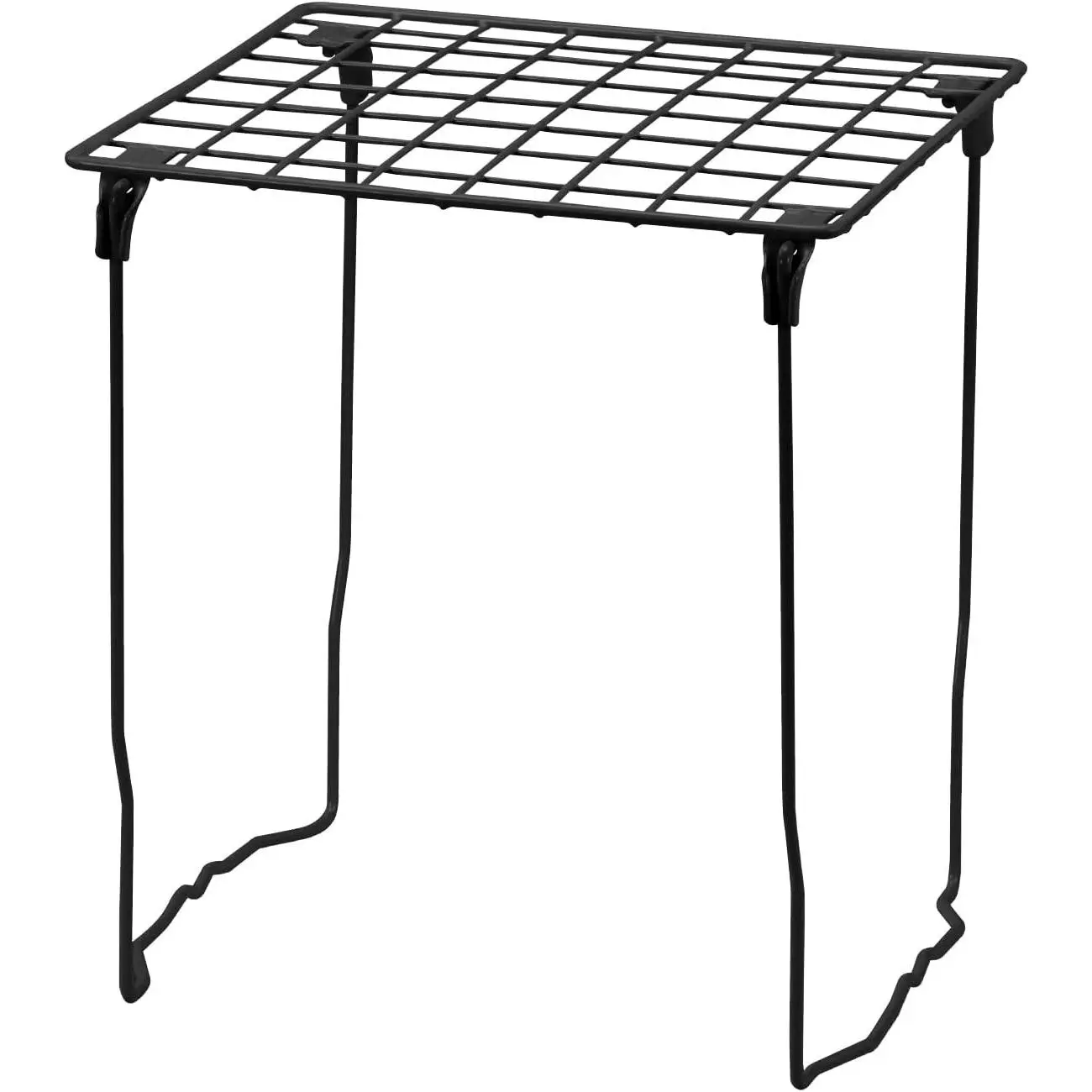 Stac-A-Shelf Locker Organizer Shelf, Stackable, Extra Tall, Fits Standard Size School Lockers, Black