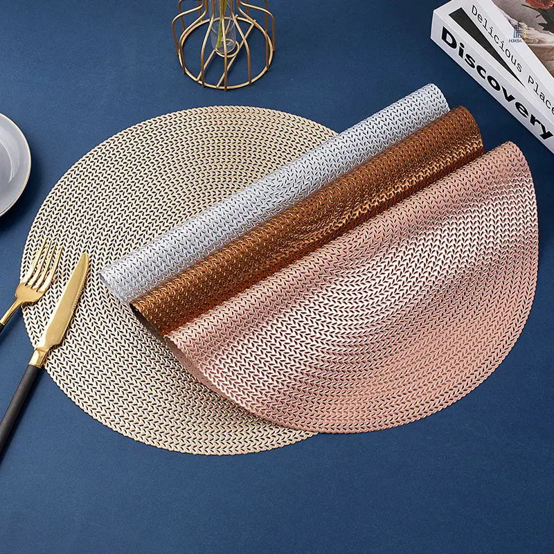 Hollow Wheat Straw Placemat and Coaster Set - Heat Resistant & Non-Slip Dining Mats for Your Home Cafe, Minimalist Home Decor Gift, Set Pack, Tableware
