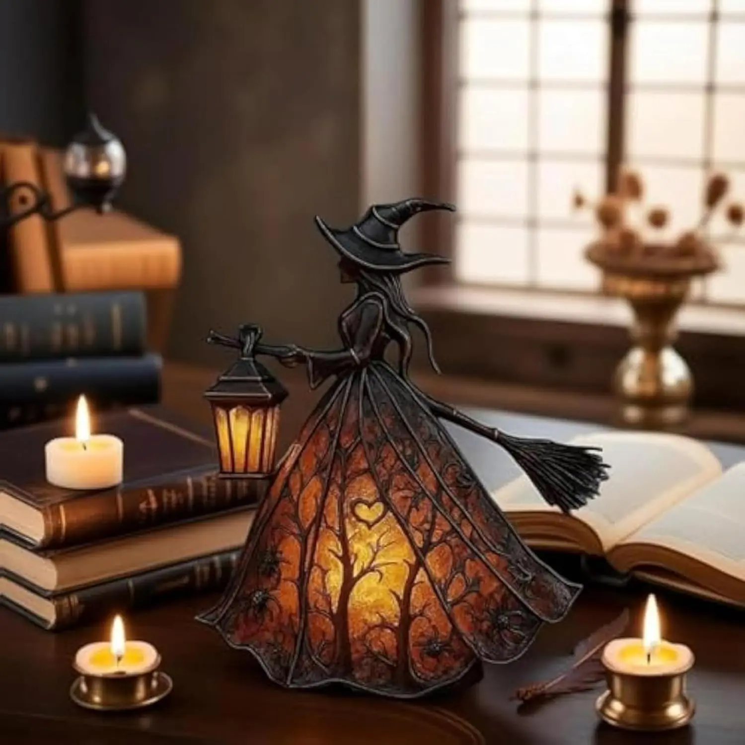 Gothic Witch Hat Night Light, Handheld Horror Decorative Lamp, Halloween Home Desktop Porch Festival Party Atmosphere Gift