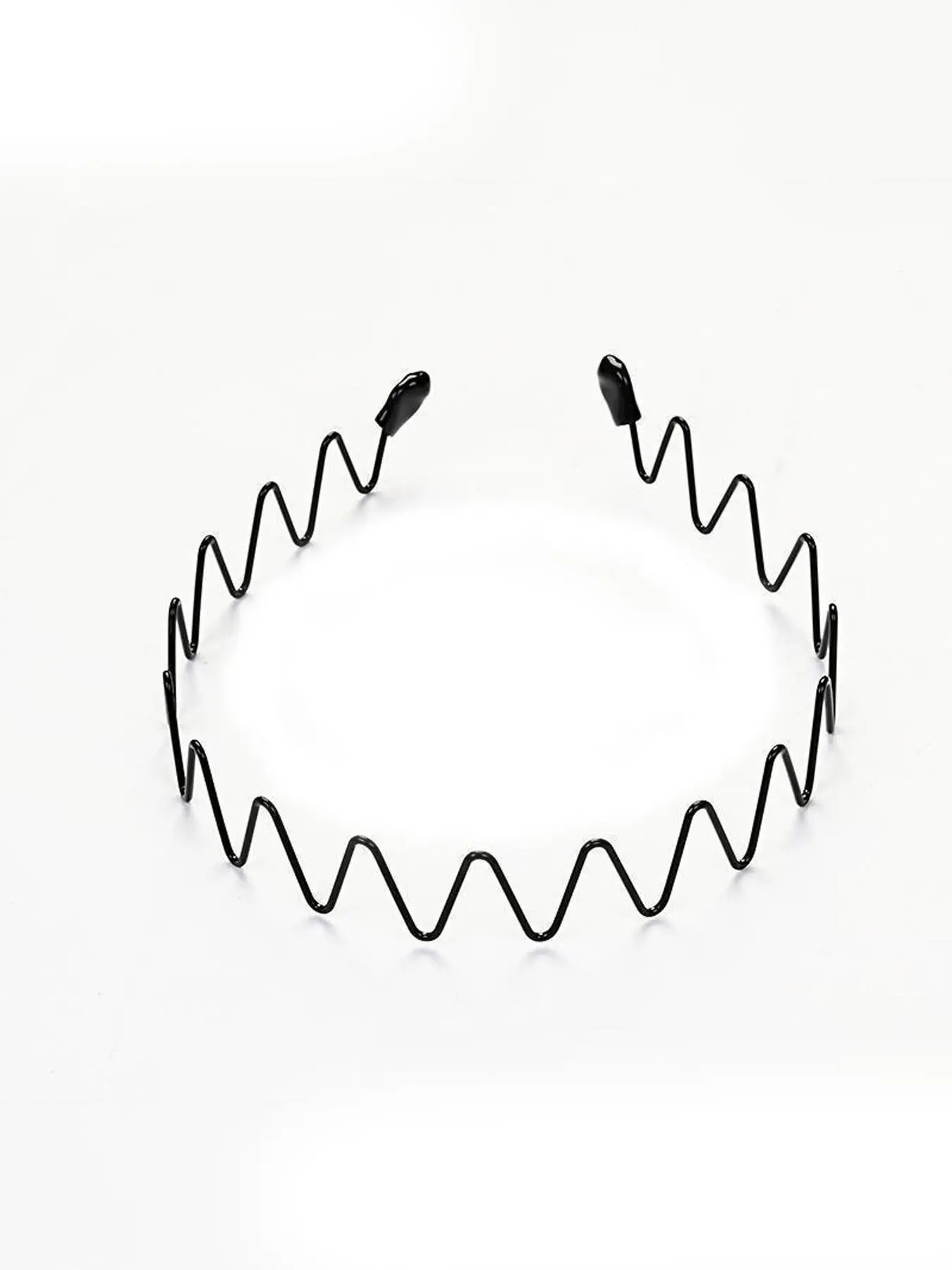 Men's women's metal headbands, fashionable neutral black sports headbands, hairbands for home outdoor hair accessories, elastic headbands suitable for daily wear, decoration and other purposes, Zigzag Headband, Chic Headbands