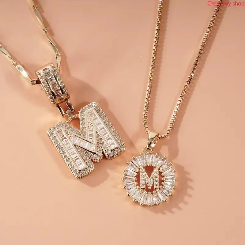 2026 Jewelry 2 Pack Initial Letter Pendant Necklaces 14K Gold Plated Adjustable Chain 17-19'' for Women Valentine's Day Anniversary Jewelry Set
