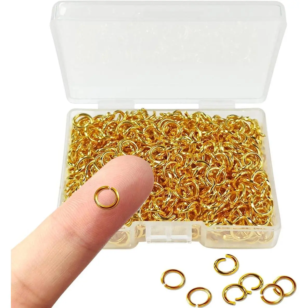 600 count  Plated Jump Split Circle Clasp Connecting Rings |  Necklace Bracelet Pendant Choker  Loops DIY Craft Earring Making Supplies (6 mm)