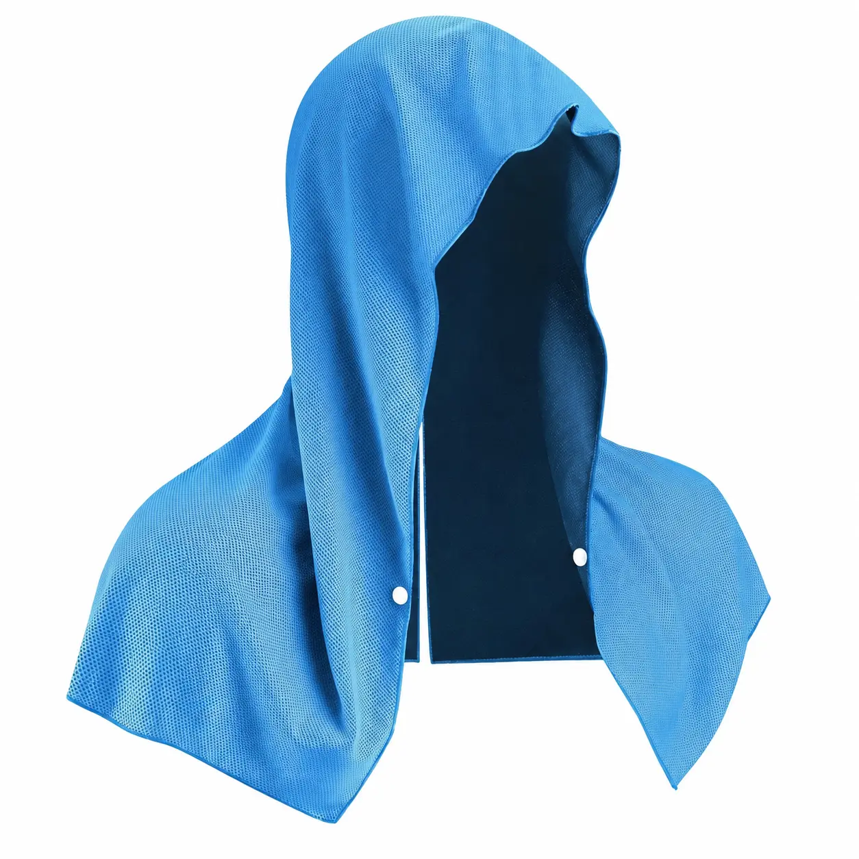 Quick-Dry Cooling Hoodie Towel for Neck and Face – Absorbent, UV-Protective Evaporative Cooling Wrap Ideal for Sports, Cycling, Hiking, Camping, and Outdoor Activities in Hot Weather