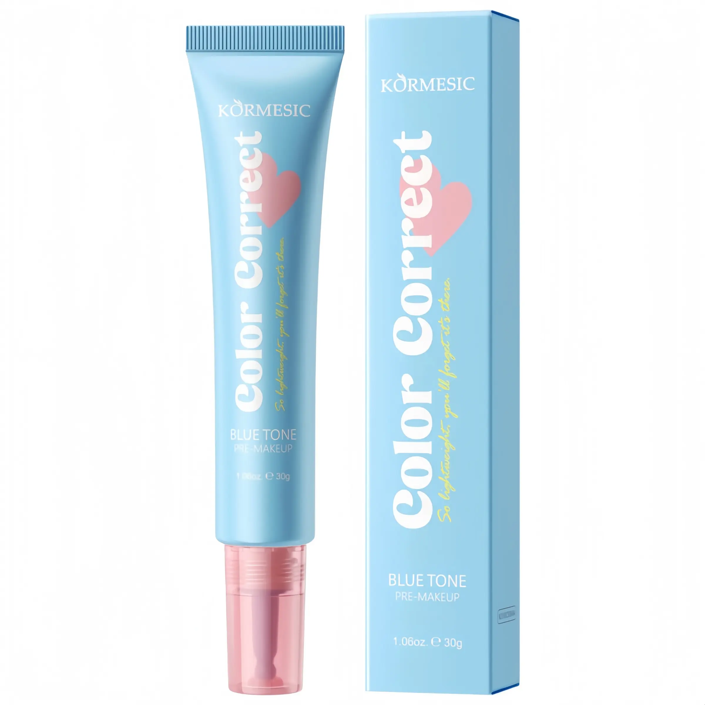 Blue Color Correcting Primer, Refreshing Non-Caking Face Primer, Smooth Base Makeup Primer For Flawless Natural Skin