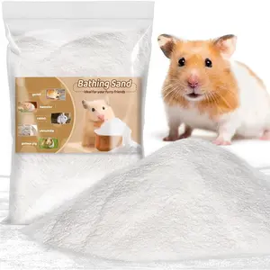 14 OZ Hamster Sand Bath, White Fine Sand Hamster Bedding Reptile Silica Sand, Suitable for Gerbil, Squirrel, Guinea Pig, Rabbit, Chinchillas, Syrian, Mice & All Small Pets