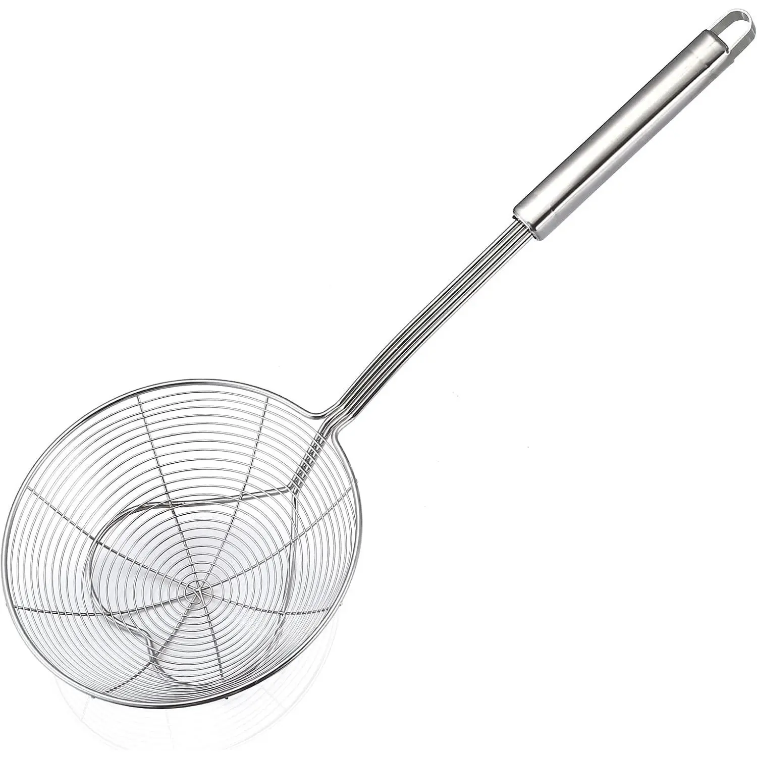 Strainer Skimmer Spoon for Cooking and Frying, 6.3 Inches Strainer with Handle Stainless Steel Kitchen Utensils Fryer Scoop Spoon