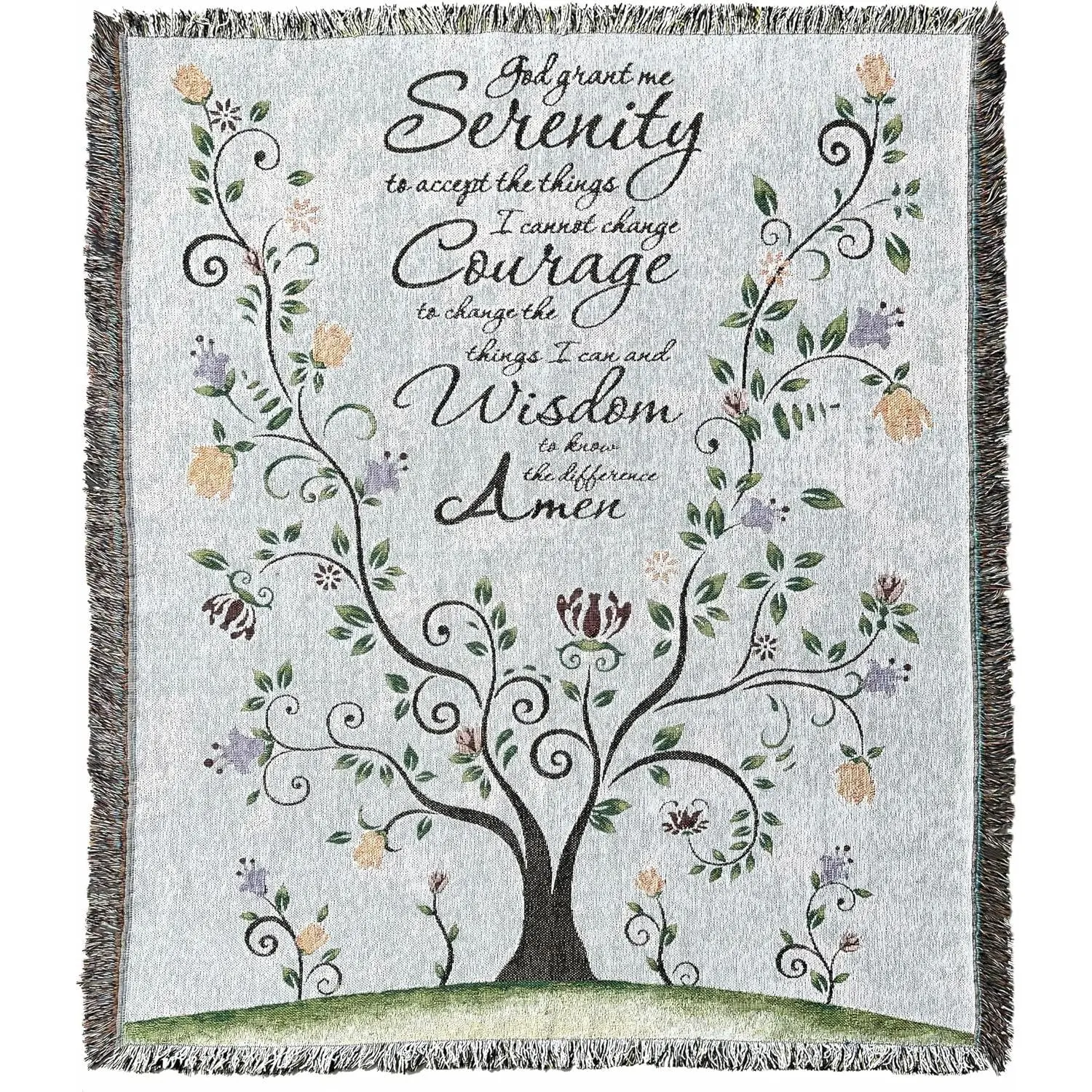 Go Fishing Camping Woven Tapestry Throw Blanket 50 X 60 Inches