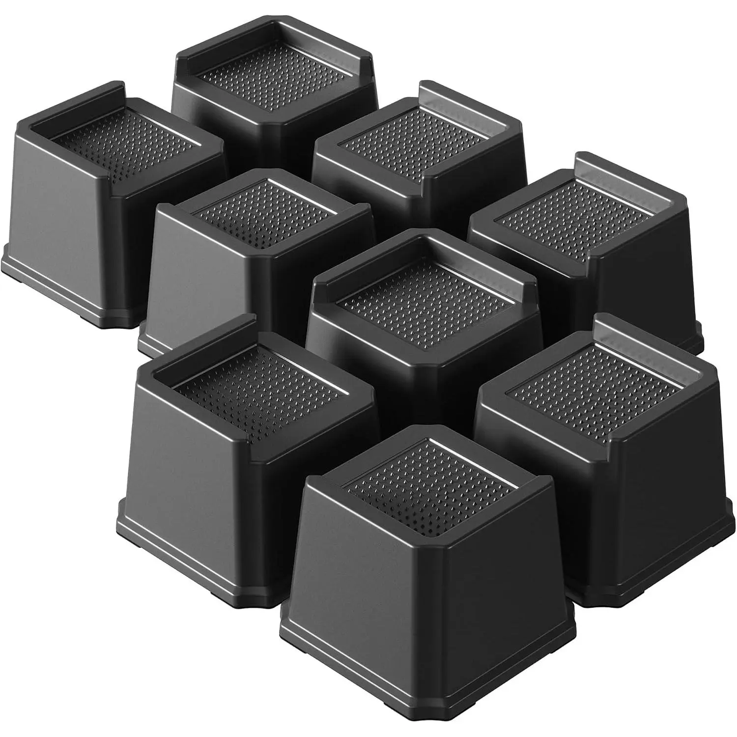 Bed Risers 3 Inch Heavy Duty 9 Pack Oversized L-Shaped Furniture Elevators 1500 lbs Capacity Lift Riser for Bed Sofa and Table