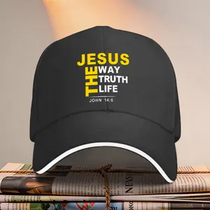 Adjustable Jesus is the Way John 14:6 Printed Baseball Cap - 1pc Lightweight Unisex Sandwich Hat, Ideal Gift for Memorial Day, Engagement, Anniversary, Ceremony, Graduation