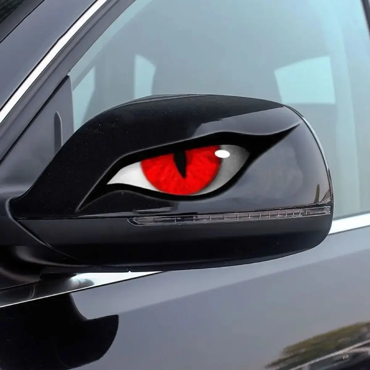 3-Pack Raptor Eye Car Stickers - Aggressive Mirror Decor|   Waterproof Vinyl for Truck, SUV & JDM Cars