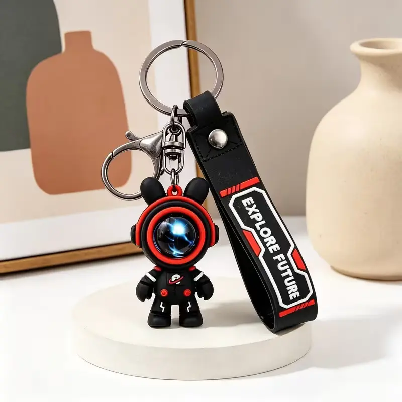 Durable Cute Lightning Bear Keychain, Sturdy and Fun Lightning Bear Shape Key Ring, Fashionable Bag Key Holder, Perfect Gift, Keychain Kawaii