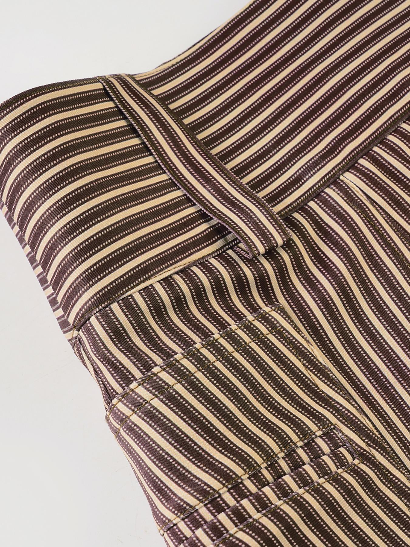 Women's Striped Print 2 in 1 Button Fly Skirt, Y2K Casual Fashion Mini Skirt for Daily Wear, Ladies Bottoms for All Seasons Womenswear