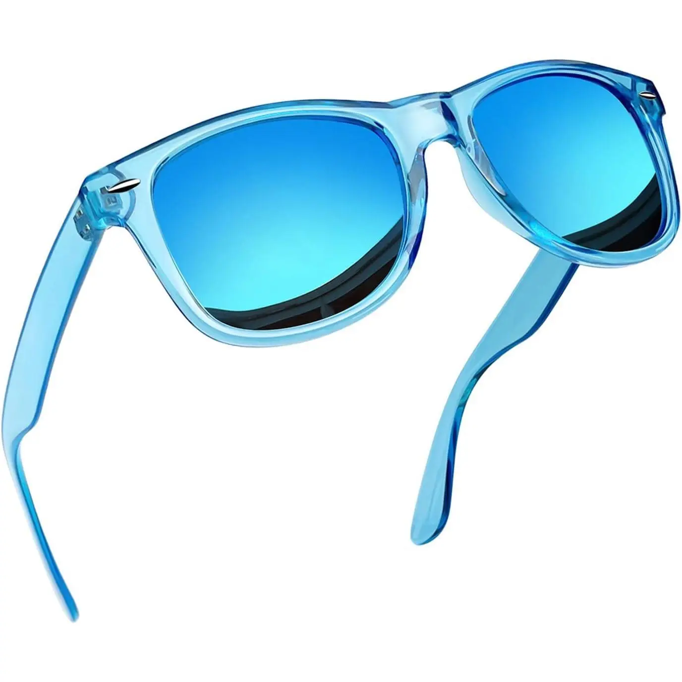 Unisex Full-Frame Square Sunglasses with Polarised Lens, UV Protection, Bold Colors, Trendy Designer Eyewear