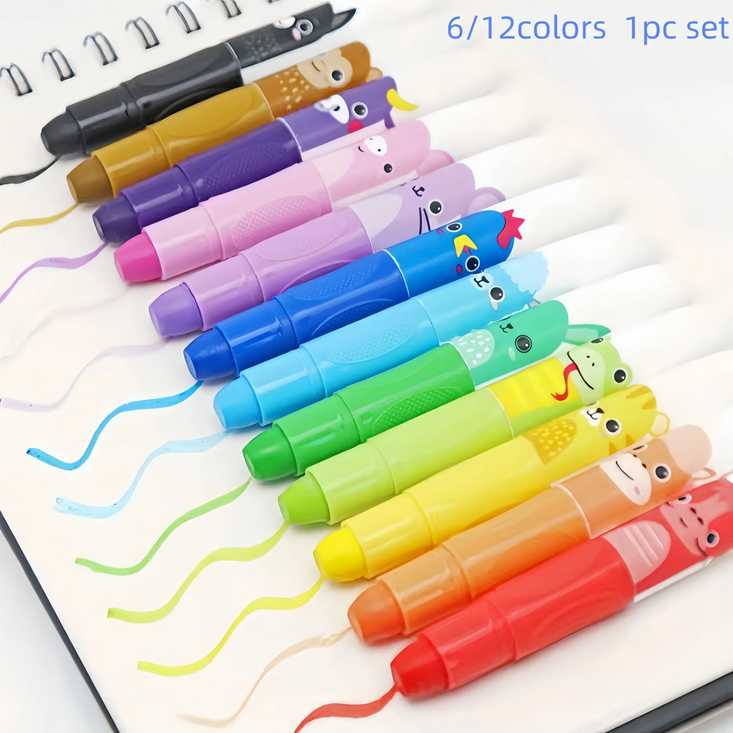 Jumbo Silky Crayons, Easy Grip Twistable Crayons, Non-Toxic Washable Crayons for Kids, Coloring Pencils, Art Supplies, Christmas Gifts, Art Drawing Supplies, Drawing Tools