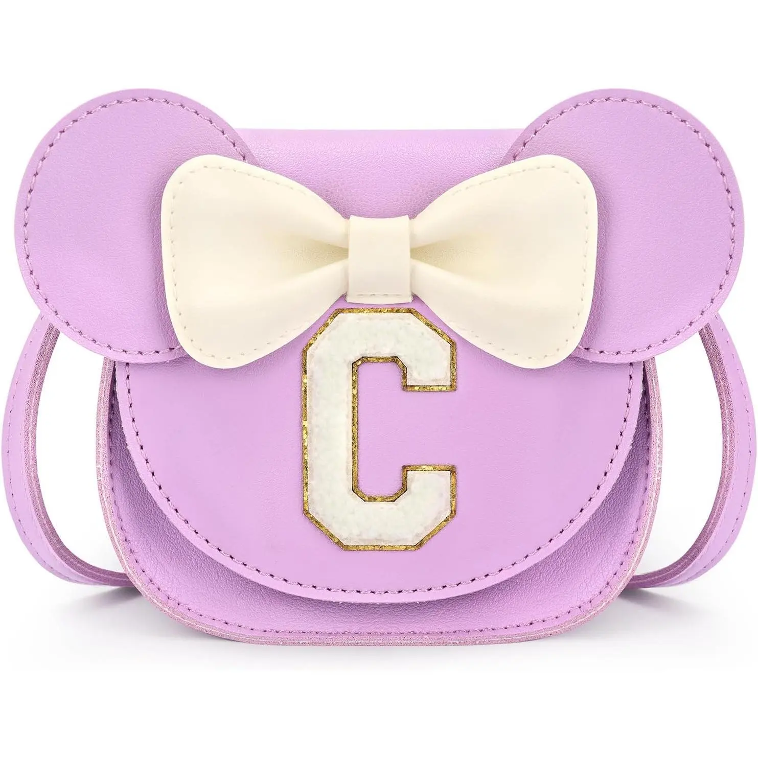 Purple Letter Toddler Girl Role Play Purse - Birthday Gifts for 3-8 Year Olds, Pretend Play Toy for 2-4 Year Old Girls