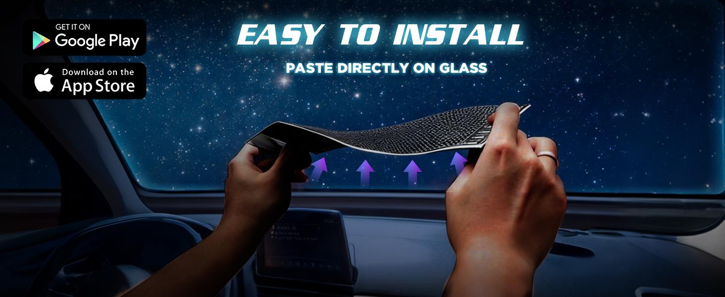 Devil Eyes 2PCS 19x4 Inch Flexible LED Windshield Screen, Programmable USB Matrix Panel with App and Remote Control, Custom Sign Display, IP65 Waterproof for Cars SUVs Trucks