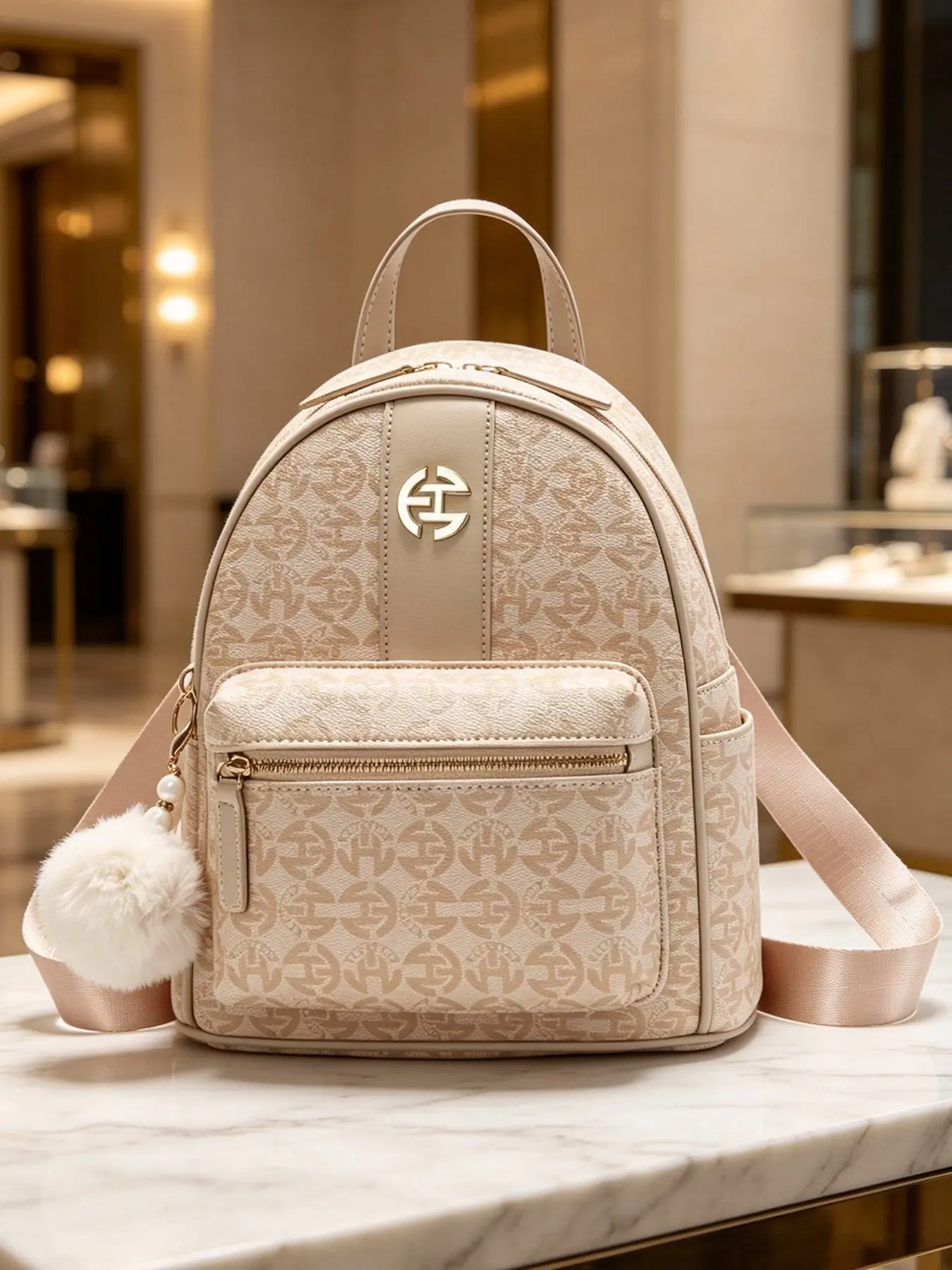 Luxury Vintage Floral Mini Backpack, Lightweight & Compact, Large Capacity, Casual Women's Bag, Perfect for Daily Use & Travel