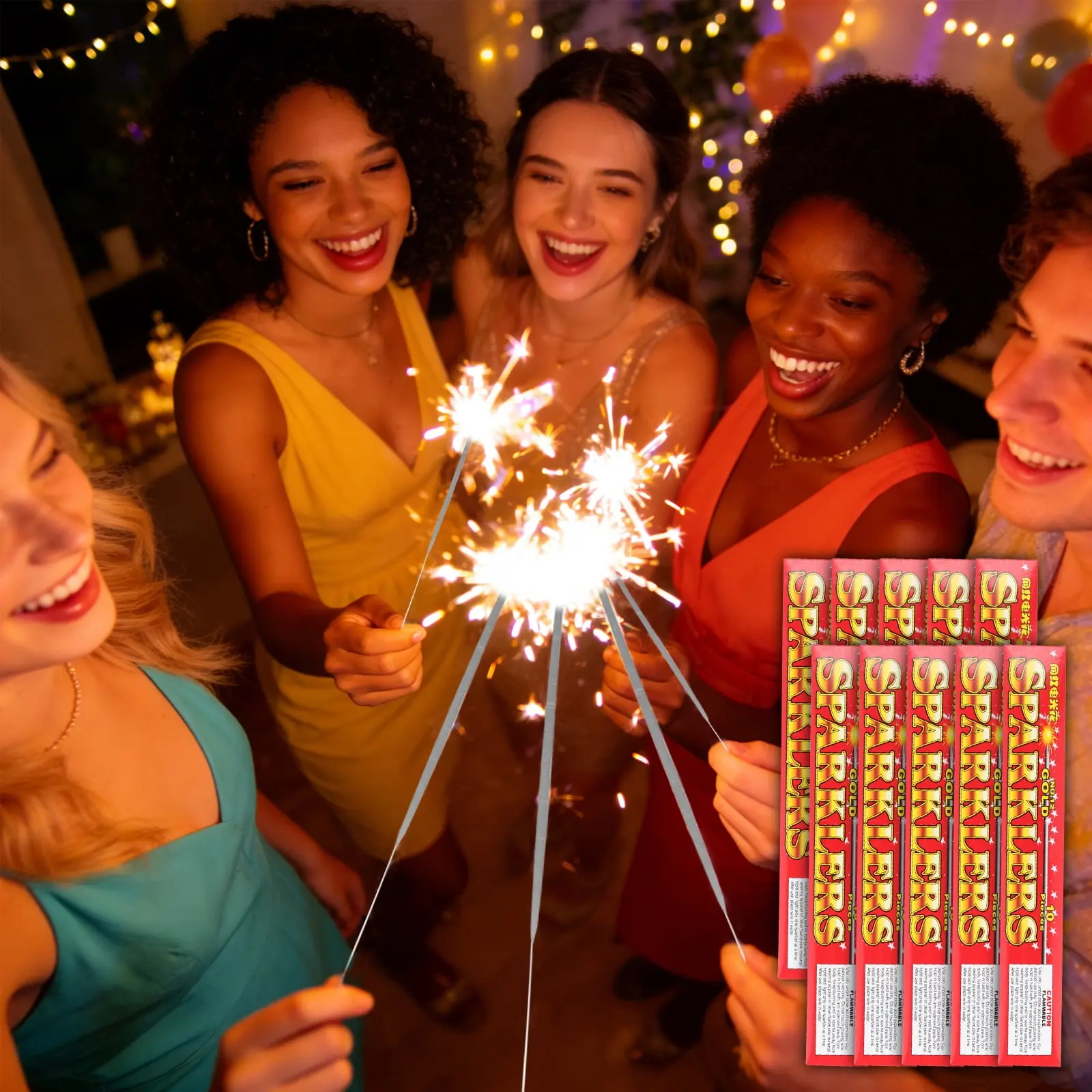 100pcs 12 Inch Fireworks Sparklers Sticks, Safe Long Sparklers Fireworks for Wedding Send Off, Birthday Party , Festival & Event