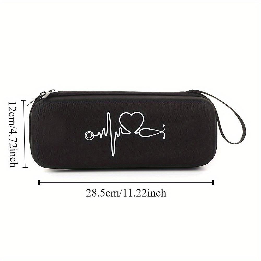 Heartbeat Line Pattern Stethoscope Storage Case, 1 Count Dust-proof Stethoscope Carry Bag, Durable Lightweight Organizer, Travel Carry Bag for Medical Diagnosis Accessories, Organiser