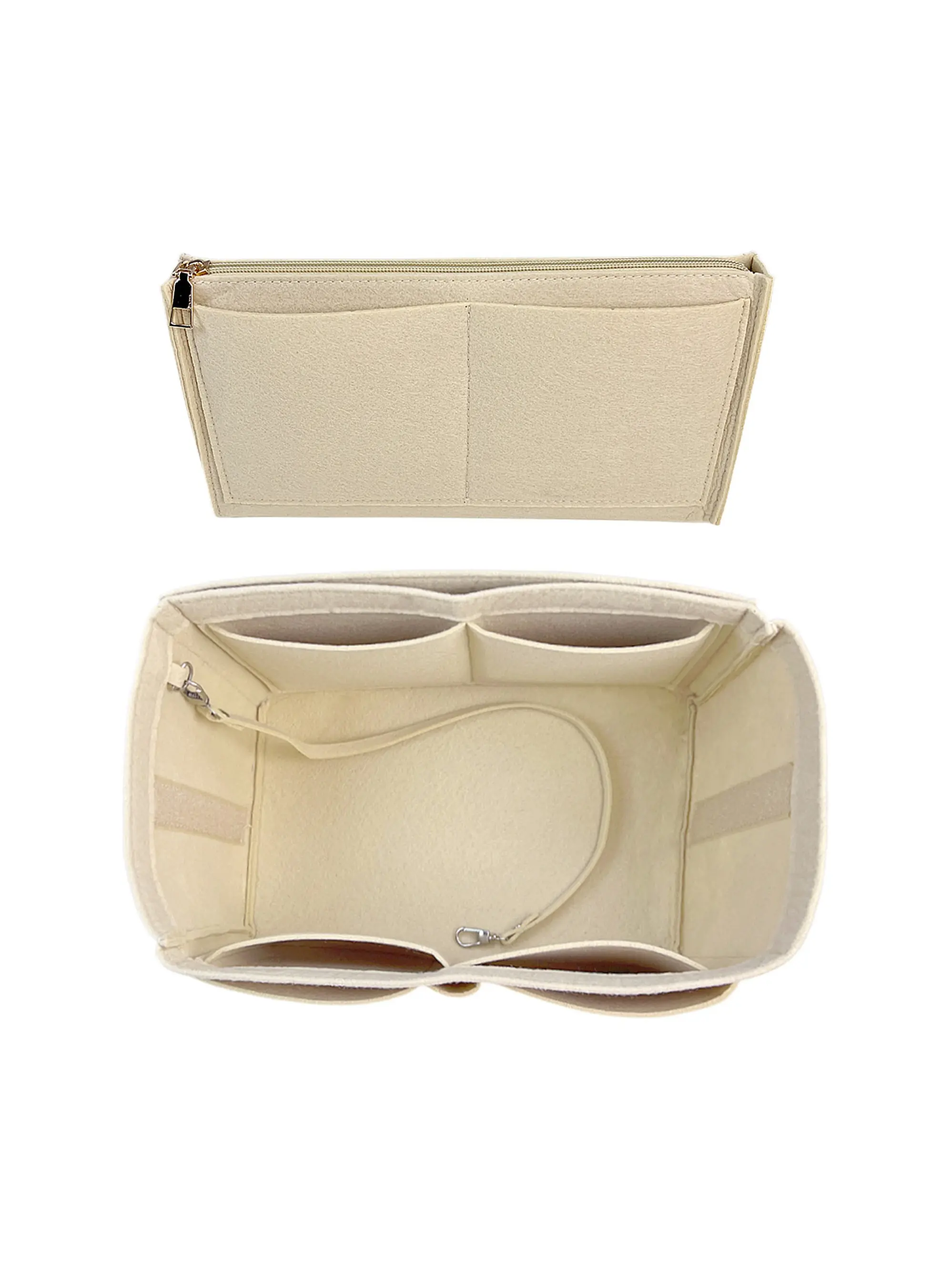 Multi-Compartment Felt Handbag Lining, Inner Bag Organizer for Drooping Bags, Daily Storage Solution, Neat and Organized
