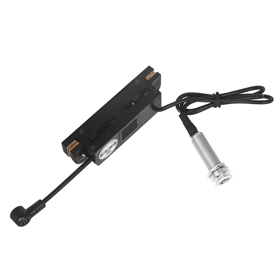 Portable Acoustic Guitar Pickup Magnetic Transducer with Connection Cable Guitar Parts & Accessories