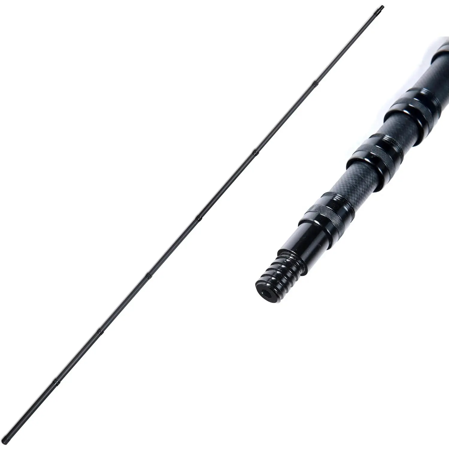 Carbon Fiber Extension Pole, 1.9 to 9.8 ft Lightweight Telescoping Pole with Threaded Metal Tip for  Roller, Cobweb Duster, Window Cleaning & High Dusting