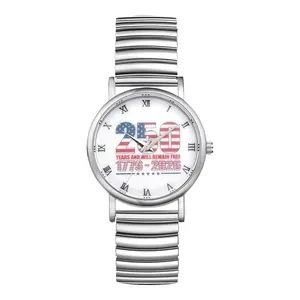 USA 250th Anniversary Commemorative Elastic Wrist Watch Roman Numeral Display