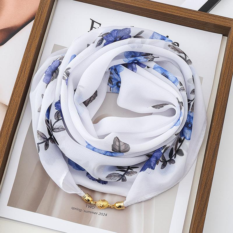 One 25.6-inch lightweight and breathable women's silk scarf, multi-functional, can be used as a headscarf, shawl, or hairband, suitable for all seasons. Perfect as a gift for female friends, Mother's Day, or birthday.