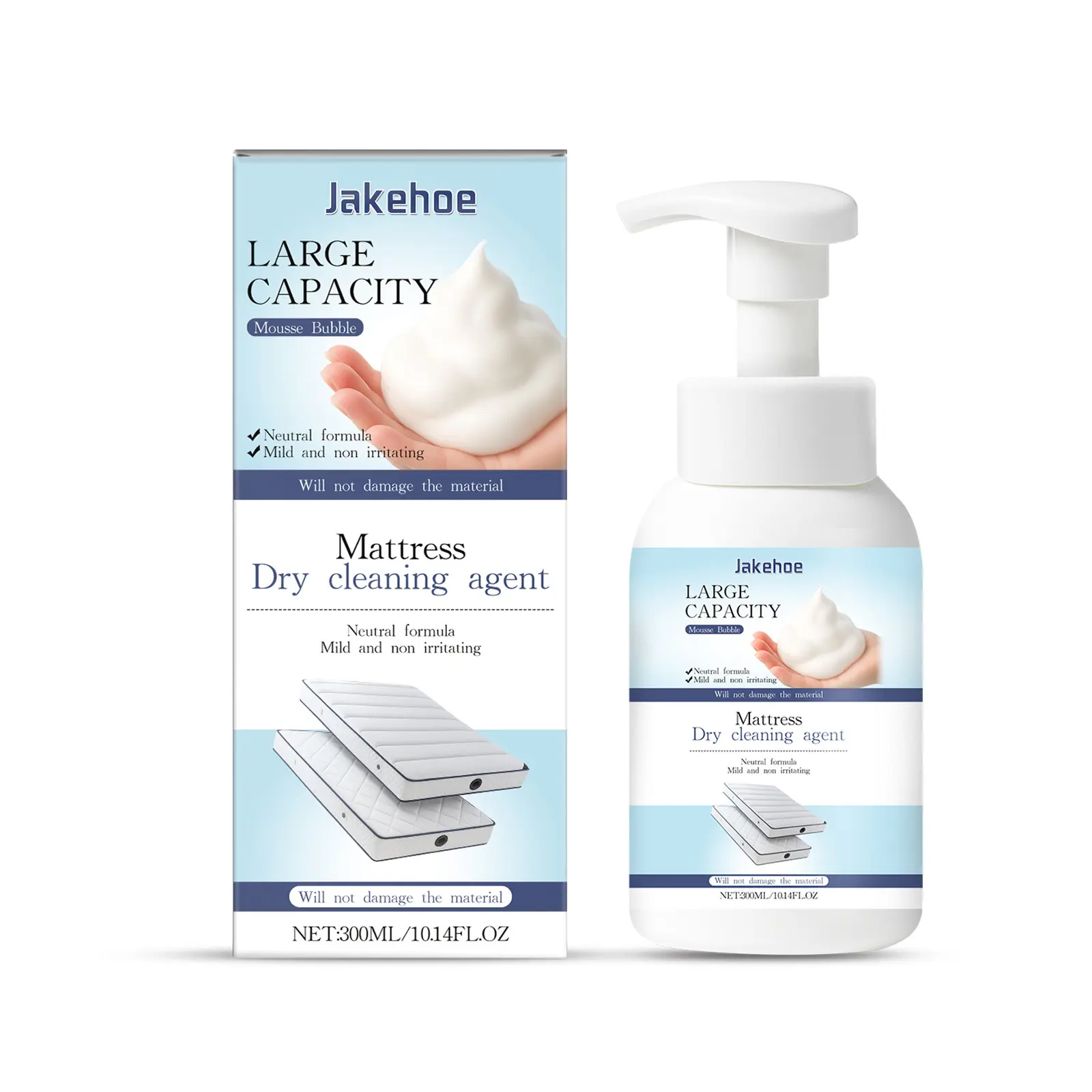 JAKEHOE 300ml Multi-Purpose Fabric Cleaning Spray Bottle - Mattress Care Oil Dirt Stain Remover, Household Daily Care Cleaner