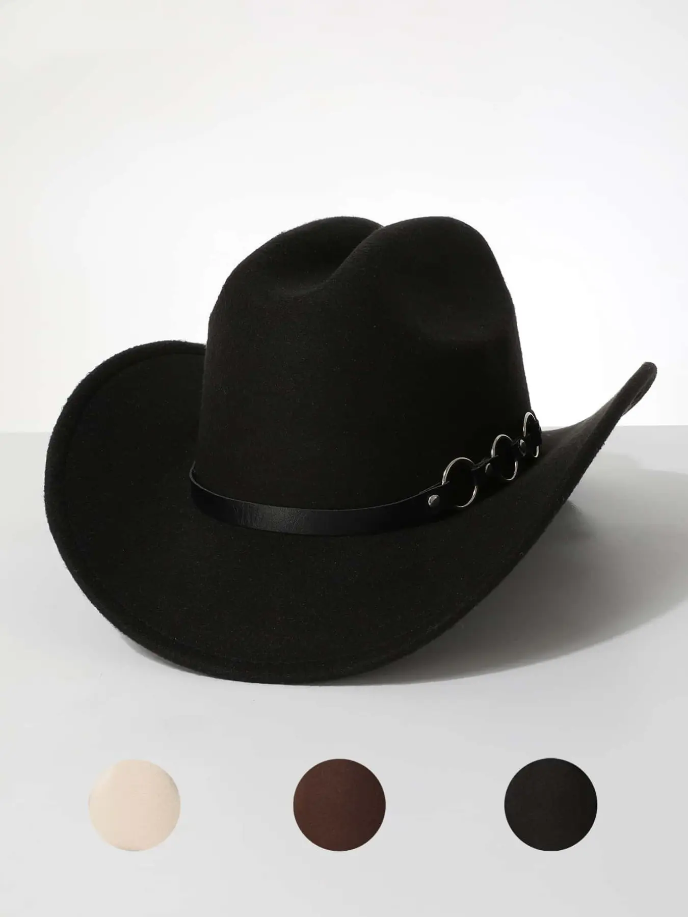 Unisex Denim Hat, Western Cowboy Fedora, Cowgirl Hat, Jazz Panama Hat, Solid Color Wool Fabric, Perfect for Music Festivals, Retro Parties, Costume Nights