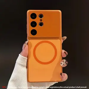 Magnetic Matte Corning Glass Phone Case with Lens Protection, Shockproof Cover for Samsung S26 Ultra S26 Plus S25 S24 S23 Ultra, Magsafe Compatible, Wireless