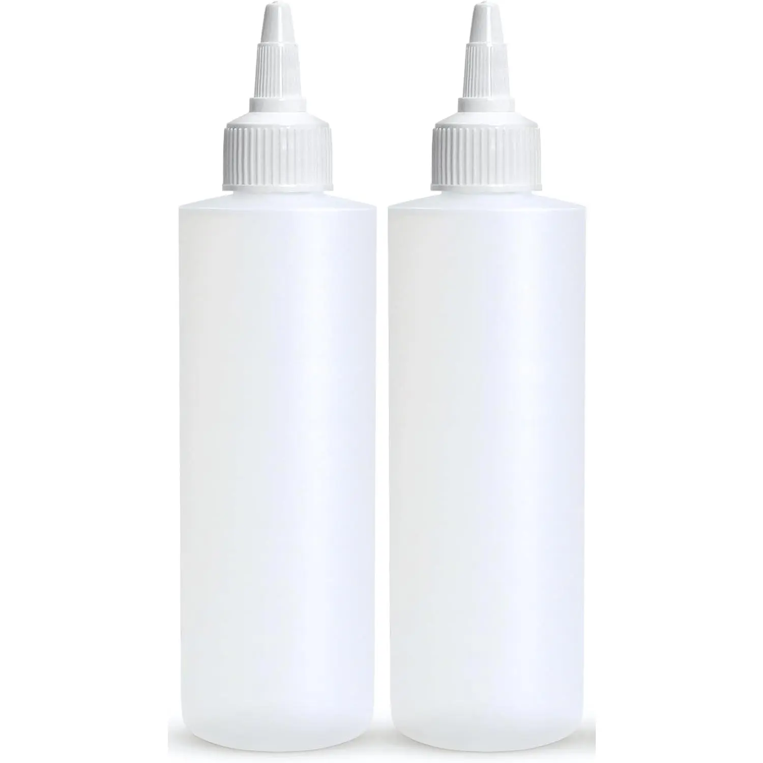 Condiment Squeeze Bottles, 4 OZ Empty  Bottle with Twist Top Cap, Leak Proof -  for Ketchup, Mustard, Syrup, Sauces, Dressing, Oil, Arts and Crafts,  Plastic - 2 PACK