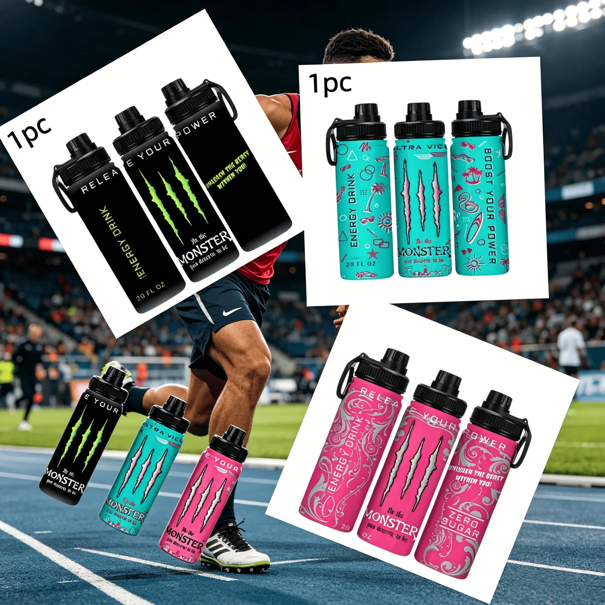 1pc 20oz Stainless Steel Sports Water Bottle, Large Capacity Portable Cup, Leak-Proof Lid, Ergonomic Handle, Ideal for Camping, Hiking, Travel, Leakproof Water Bottle, Traveler Water Bottle, Portable Drinking Bottle