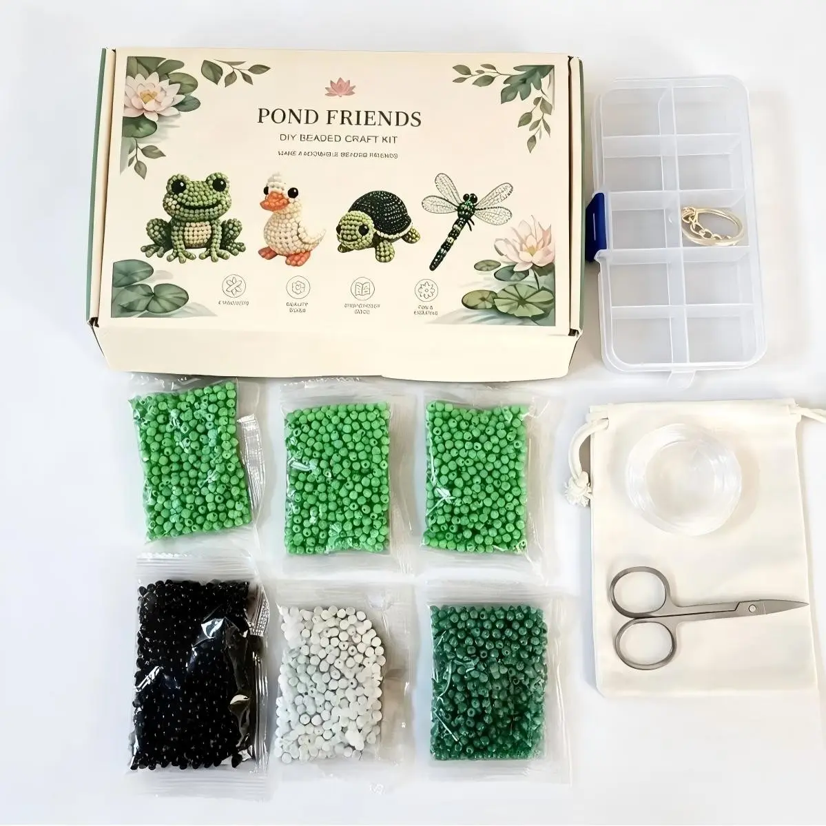 Mini 3D Bead Animal DIY Kit, DIY Beads Kit, Beading Making, Perfect for Beginners, Halloween Home Decor, Stress Relief Creative Gift, Suitable for Adults, Teens, Beginners