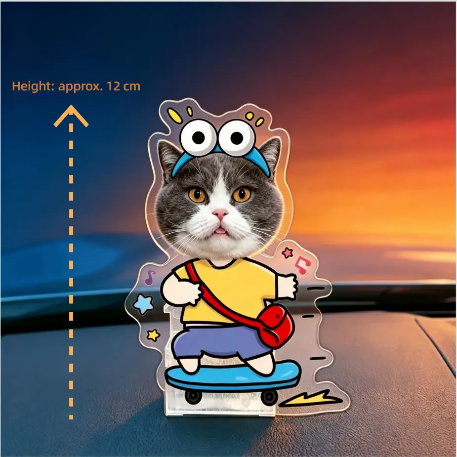 Shaking head doll, car ornaments, desktop decoration, pet talent gifts, solar power supply, battery drive, cat and dog figurines, multi-scene decoration, cute creative gifts.