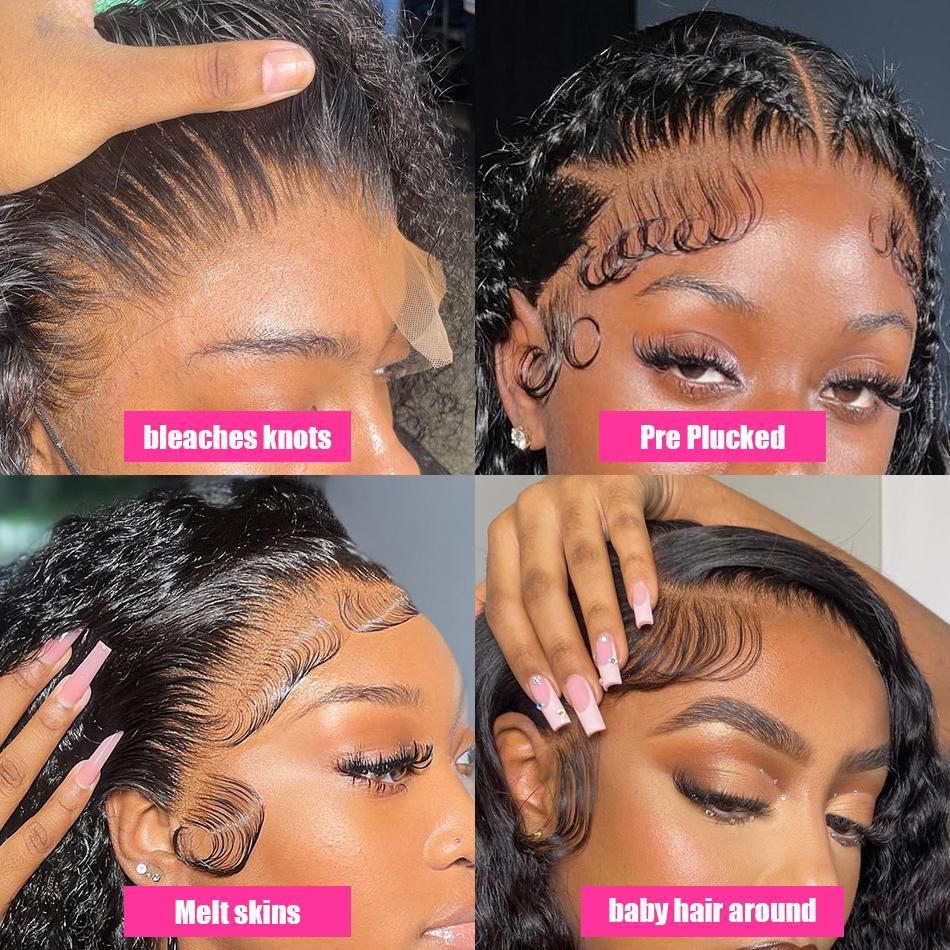 32 34Inch 13x6 13x4 Lace Front Human Hair Wigs Pre Plucked For Women Deep Wave Human Hair Lace Frontal Wigs 180 Density Transparent Lace Wig Real Human Hair #TikTokShopFallDealsForYou #TikTokShopHolidayHaul