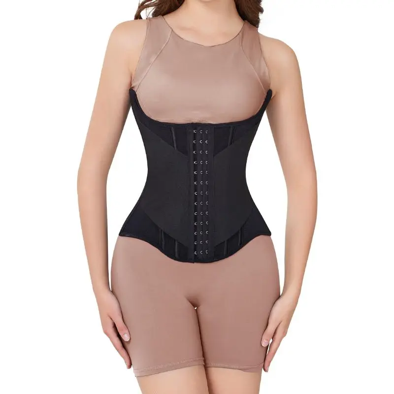 Full steel bone long torso design, anti-rolling curved hem smooths muffin top completely