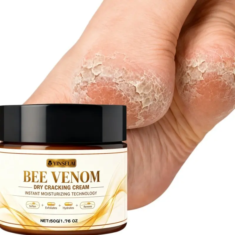Bee Venom Cracked Heel Cream – Intense Moisturizing & Exfoliating Treatment for Dry Feet, Softens Calluses 50g