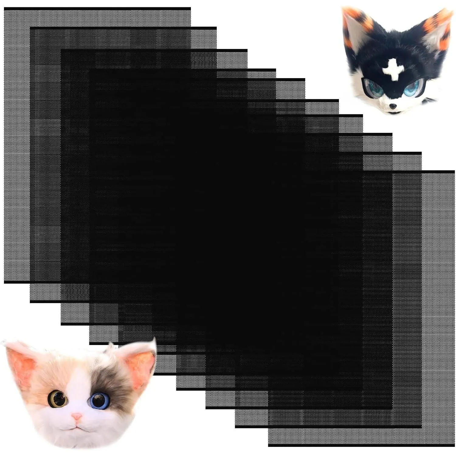 10 Sheets 0.5mm Black Plastic Fursuit Eye Mesh Sheet 11.8 X 7.87 Inch for Furry Cosplay Mask Props Fursuits Sculpting Supplies