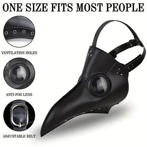 Halloween Mask Steam Punk Plague Bird Beak Face Mask, Headgear, 1pc, Perfect for Halloween Parties, Unique Costume Accessory