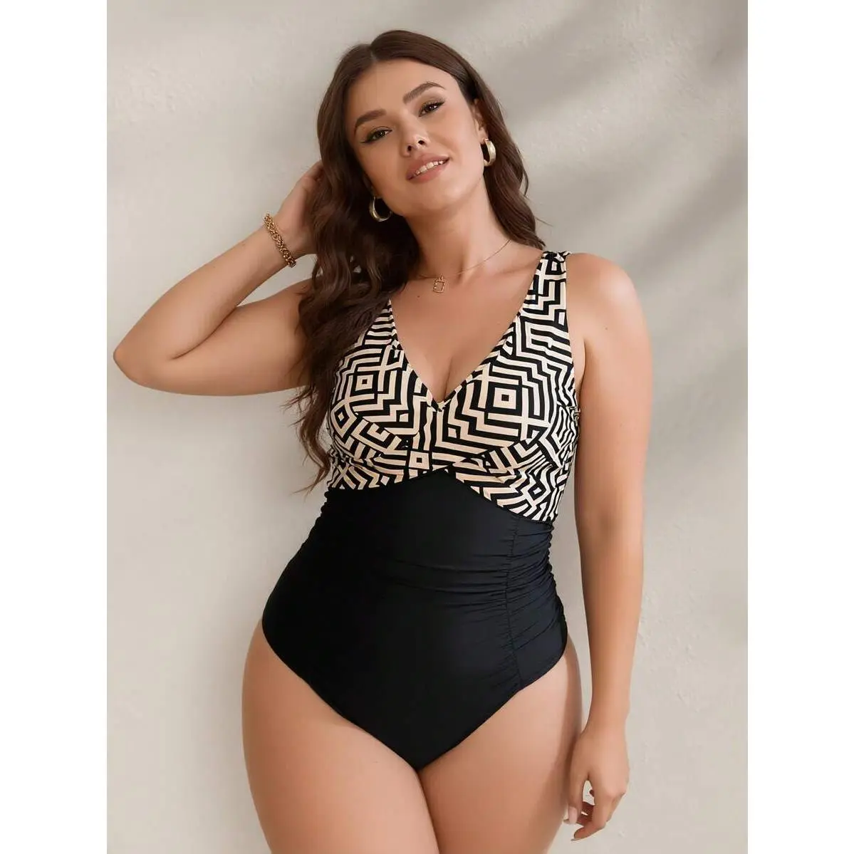 Pastel Ombre Leopard Bikini Set - Wrap Top & High Waist Ruched Bottoms - Y2K Swimwear