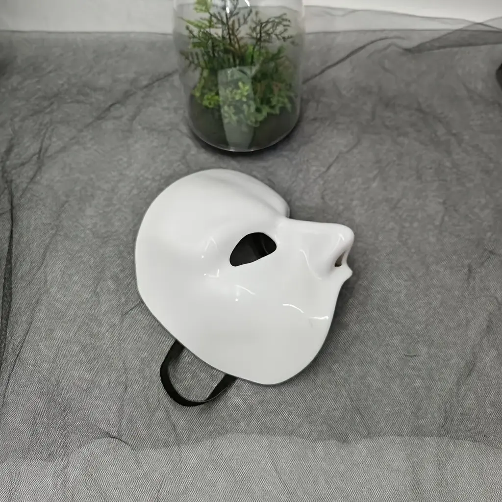 Men's Half Face Mask, Phantom of the Opera Side Mask, Elegant Venetian Masquerade Mask, Halloween Cosplay Party Prop, Safe Smooth Material