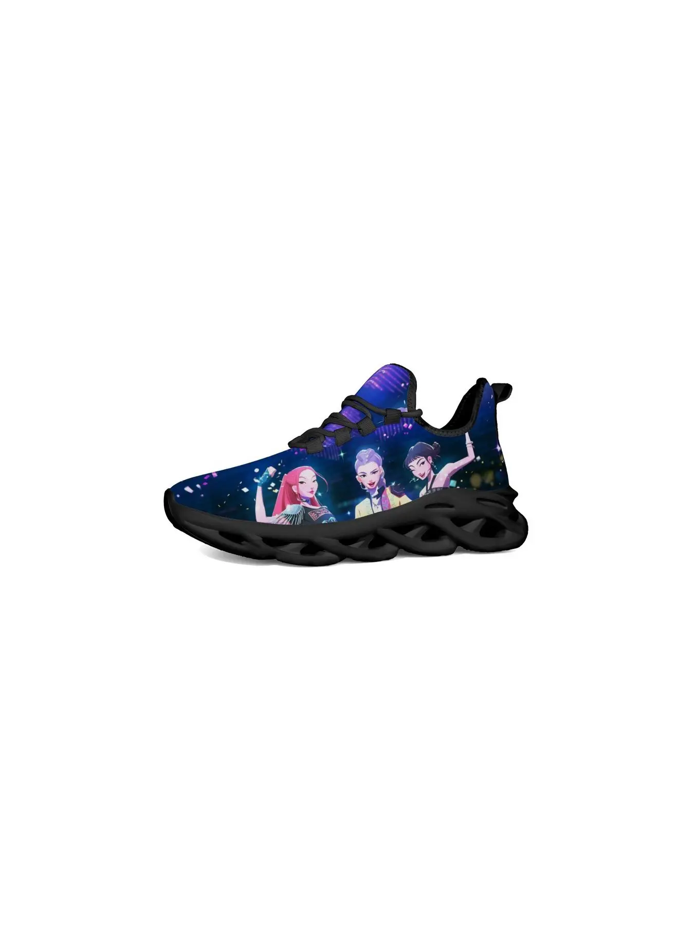 Hot Girl Group Style Women'S Casual Low Top Sneakers Unique Print Design Trendy Fashion Sneaker Comfortable Sole Perfect Lightweight Mesh Daily Wear Athletic Sneakers Breathable Footwear