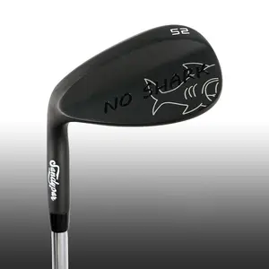 Wuday 52/56/60 Degree Left-Hand Golf Sand Wedge CNC Milled Face Sponge Aproching Wedge Matte Mist chromium Lob Wedge Laser NO-SHARK Logo Black/Silver Wedge with S.S 431 Stepped Shaft and Premium Rubber Grips