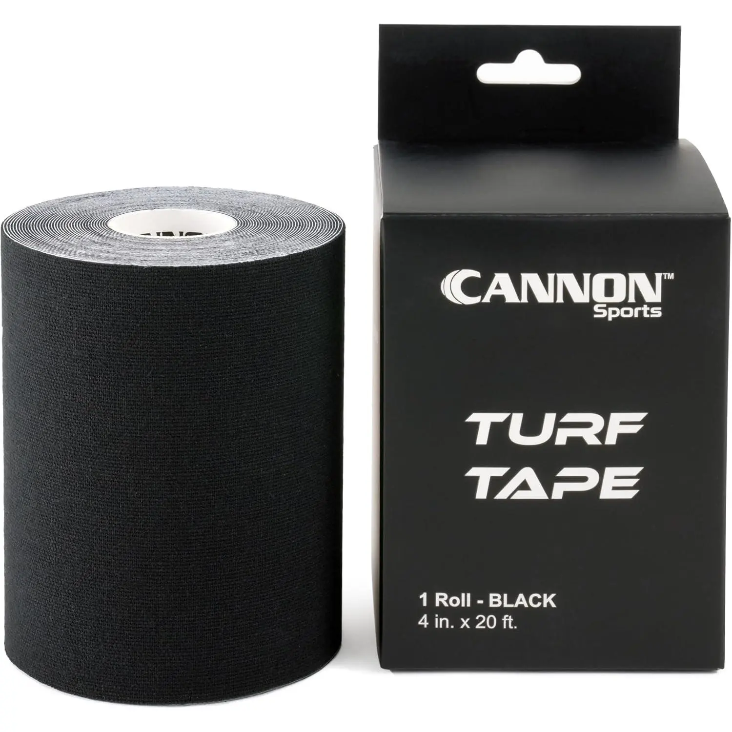 Black Turf Tape - 4 in x 20 ft Flexible, Breathable, Wide, Waterproof Athletic Gear for Football Turf Burn Protection (Sports & Outdoor Ice Hockey Grip Use)