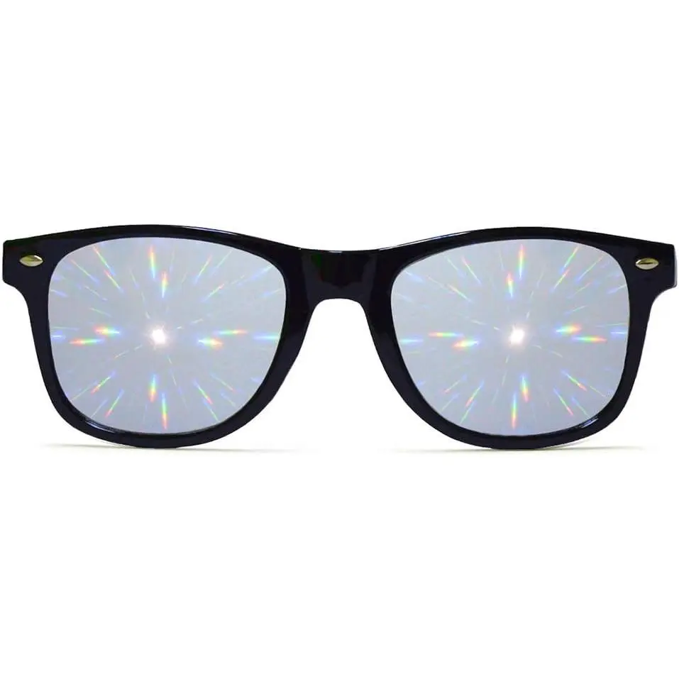 Mirrored Line Diffraction Glasses -  Prism Rainbow Effect - Concert, , and  Festival Essential