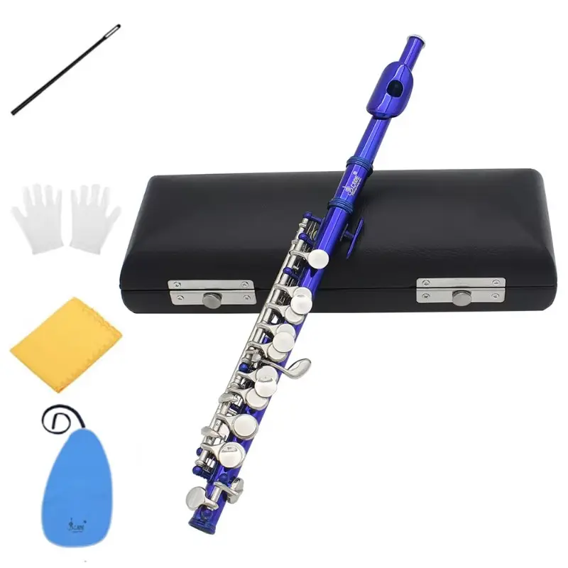 Slade Piccolo Flute C Key Body with Cleaning Rod Cloth Box, High-Quality Musical Instrument Accessory, Perfect for Performance, Instrumental Accessories