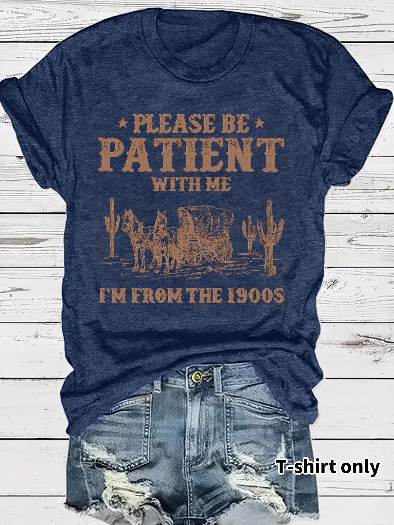 【Plus Size】 Letter Print Round Neck Tee, Casual Short Sleeve T-shirt for Summer, Women's Clothing for Daily Wear, Womenswear