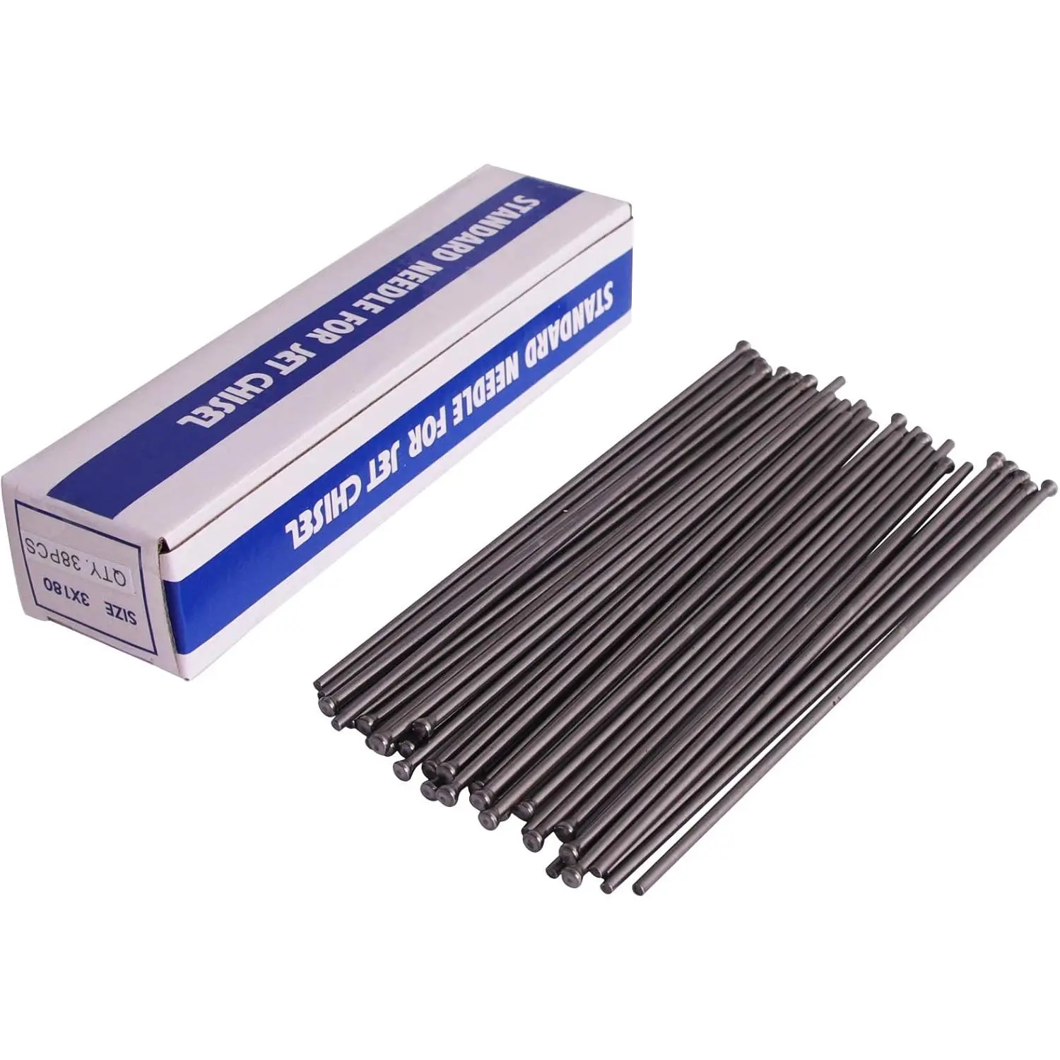 7 inch Needle Scaler, 38PCS Needles| Flat Tip Descaling Needles